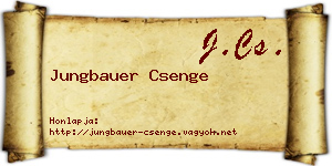 Jungbauer Csenge névjegykártya
